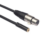 สายสัญญาณเสียง TC227K18-03 3.5 มม. ตัวเมียไปยัง XLR ตัวเมีย ความยาว: 0.3 ม.