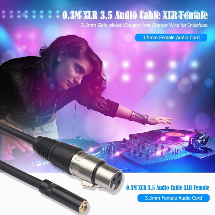สายสัญญาณเสียง TC227K18-03 3.5 มม. ตัวเมียไปยัง XLR ตัวเมีย ความยาว: 0.3 ม.