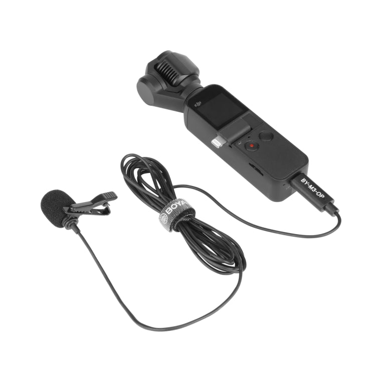 BOYA BY-M3-OP ไมโครโฟนลาวาเลียร์ดิจิทัลแบบหนีบ สำหรับ DJI OSMO Pocket, BY-M3-OP