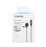 BOYA BY-M3-OP ไมโครโฟนลาวาเลียร์ดิจิทัลแบบหนีบ สำหรับ DJI OSMO Pocket, BY-M3-OP