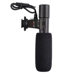 MIC-02 ไมโครโฟนสเตอริโอเสียงชัดเจน ความถี่ 30-18000Hz สำหรับสมาร์ทโฟน, ความยาวสาย: 28 ซม.