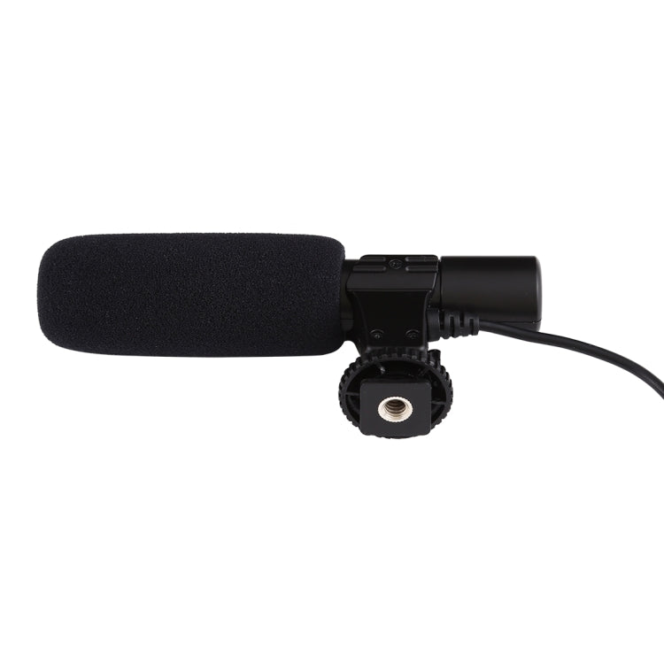 MIC-02 ไมโครโฟนสเตอริโอเสียงชัดเจน ความถี่ 30-18000Hz สำหรับสมาร์ทโฟน, ความยาวสาย: 28 ซม.