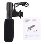 MIC-02 ไมโครโฟนสเตอริโอเสียงชัดเจน ความถี่ 30-18000Hz สำหรับสมาร์ทโฟน, ความยาวสาย: 28 ซม.
