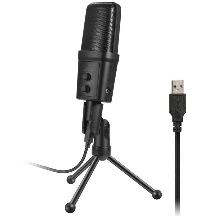 Yanmai SF-970 ไมโครโฟนคอนเดนเซอร์บันทึกเสียงมืออาชีพ พร้อมขาตั้งและสาย USB, ความยาวสาย: 1.8 ม.