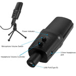 Yanmai SF-970 ไมโครโฟนคอนเดนเซอร์บันทึกเสียงมืออาชีพ พร้อมขาตั้งและสาย USB, ความยาวสาย: 1.8 ม.