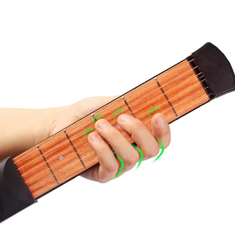 เครื่องมือฝึกซ้อมกีตาร์พกพาขนาด 6 เฟรต สำหรับผู้เริ่มต้น ฝึกการกดคอร์ด, เครื่องมือฝึกกดเฟรต 6 เฟรต