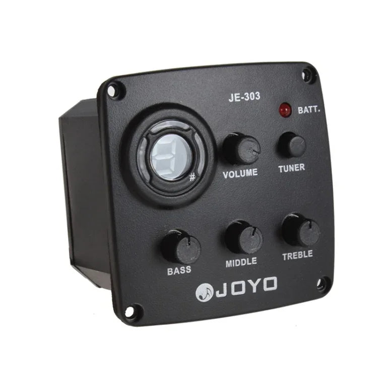 JOYO JE-303 ปิ๊กอัพกีตาร์พร้อม EQ 3 แบนด์, พรีแอมป์, เครื่องตั้งสาย และฟังก์ชันจูนเนอร์, JE-303