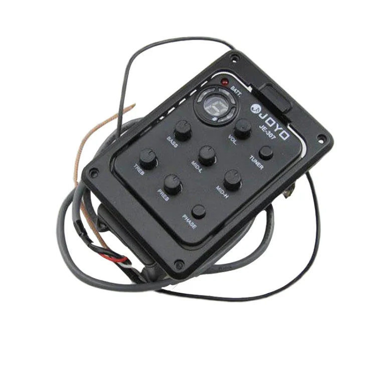 JOYO JE-307 ปิ๊กอัพกีตาร์ พร้อมอีควอไลเซอร์ 5 แบนด์ สำหรับกีตาร์โฟล์ค, EQ กีตาร์โปร่ง, พรีแอมป์, จูนเนอร์ดิจิทัลไฟฟ้า, JE-307