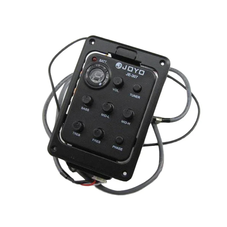 JOYO JE-307 ปิ๊กอัพกีตาร์ พร้อมอีควอไลเซอร์ 5 แบนด์ สำหรับกีตาร์โฟล์ค, EQ กีตาร์โปร่ง, พรีแอมป์, จูนเนอร์ดิจิทัลไฟฟ้า, JE-307