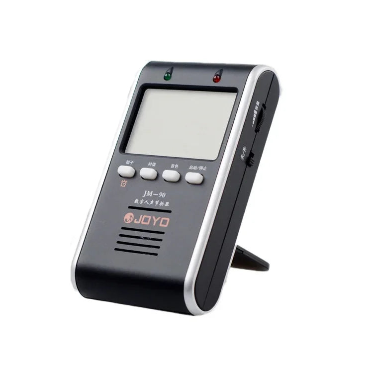 JOYO JM-90 เมโทรโนมดิจิทัลแบบพกพา พร้อมไฟ LED แสดงสถานะ ชาร์จได้ คลิปหนีบ สำหรับกีตาร์ ไวโอลิน อูคูเลเล่, JM-90 (สีดำ), JM-90 (สีขาว)