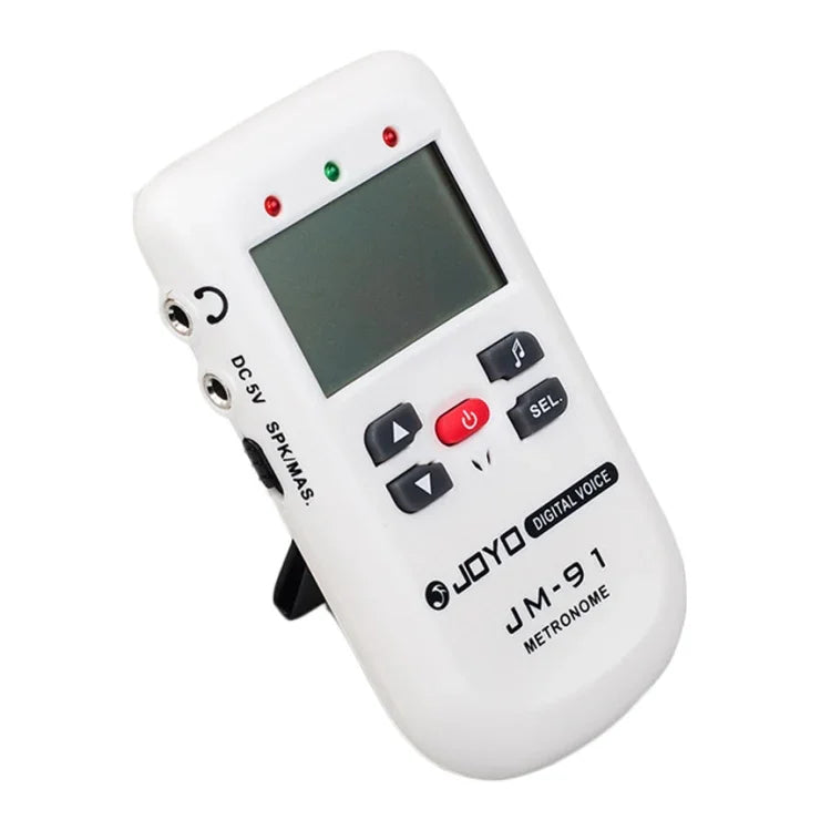 JOYO JM-91 เมโทรโนมดิจิทัลมัลติฟังก์ชันแบบพกพา สำหรับเสียงร้อง พร้อมเครื่องกำเนิดเสียงและจูนเนอร์ สำหรับกีตาร์ ไวโอลิน อูคูเลเล่, JM-91 (สีขาว)