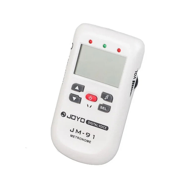 JOYO JM-91 เมโทรโนมดิจิทัลมัลติฟังก์ชันแบบพกพา สำหรับเสียงร้อง พร้อมเครื่องกำเนิดเสียงและจูนเนอร์ สำหรับกีตาร์ ไวโอลิน อูคูเลเล่, JM-91 (สีขาว)