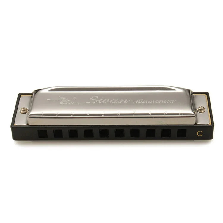 Swan SW1020-7 ฮาร์โมนิก้า 10 รู ดีอะโทนิกบลูส์ สำหรับผู้ใหญ่ นักเรียน เด็ก และผู้เริ่มต้น, SW1020-7 ฮาร์โมนิก้าพหุเสียง 10 รู