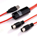 สาย USB MIDI WERSI UM-18 MidiPort สาย Midi เปียโนไฟฟ้า กลองอิเล็กทรอนิกส์ แก้ไขเพลง ความยาว: 2ม.