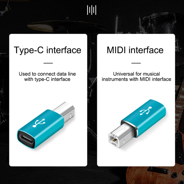 อะแดปเตอร์ Type-C ตัวเมียเป็น MIDI ตัวผู้ สำหรับเครื่องดนตรีอิเล็กทรอนิกส์