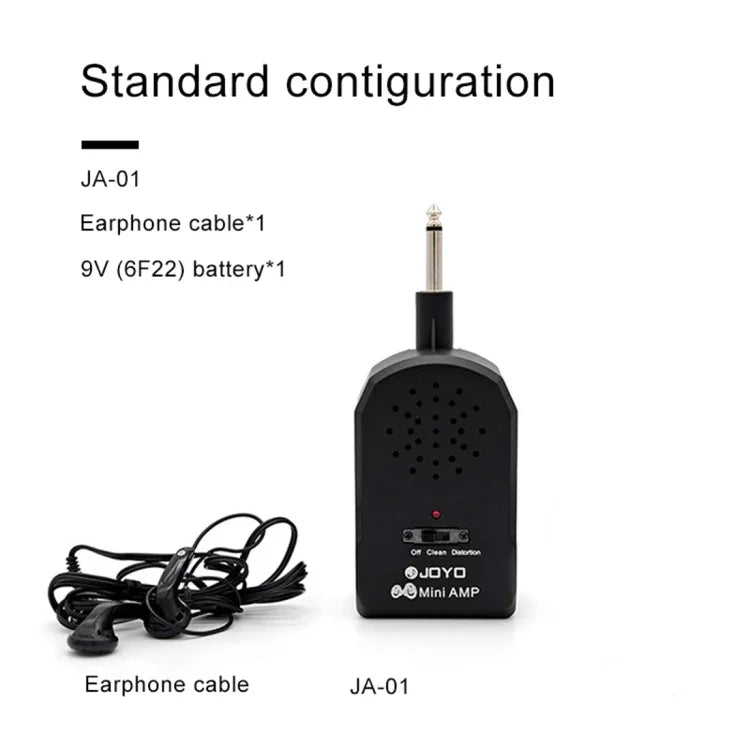 JOYO JA-01 แอมป์กีตาร์ขนาดใหญ่ 2W แบบพกพา มินิ พร้อมลำโพงกีตาร์ไฟฟ้าและเบส พร้อมเสียงบิดเบือน รองรับ MP3 / หูฟัง, JA-01