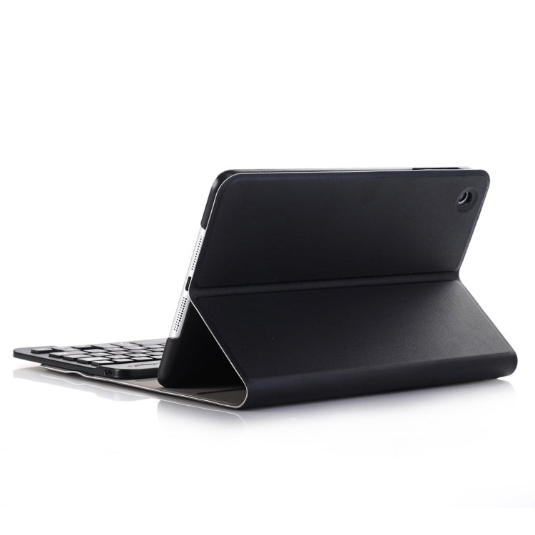 A03 สำหรับ iPad mini 3 / 2 / 1 เคสแท็บเล็ตพับแนวนอน ABS บางพิเศษสากล + คีย์บอร์ดบลูทูธ