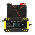 FOXSUR 12V-24V Car Motorcycle Truck Repair Battery Charger AGM Charger, EU Plug, UK Plug, US Plug, EU Plug