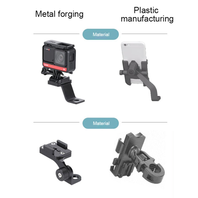 ขาจับโทรศัพท์อลูมิเนียมอัลลอยด์สำหรับแฮนด์บาร์มอเตอร์ไซค์ RUIGPRO สำหรับ GoPro/ Insta360/DJI OSMO กล้องกีฬา