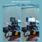 ขาจับโทรศัพท์อลูมิเนียมอัลลอยด์สำหรับแฮนด์บาร์มอเตอร์ไซค์ RUIGPRO สำหรับ GoPro/ Insta360/DJI OSMO กล้องกีฬา