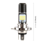 H4 DC12V / 7.4W Motorcycle LED Headlight with 24LEDs SMD-3030 Lamp Beads, H4 Style 2 (White Light), H4 Style 2 (Yellow + White)
