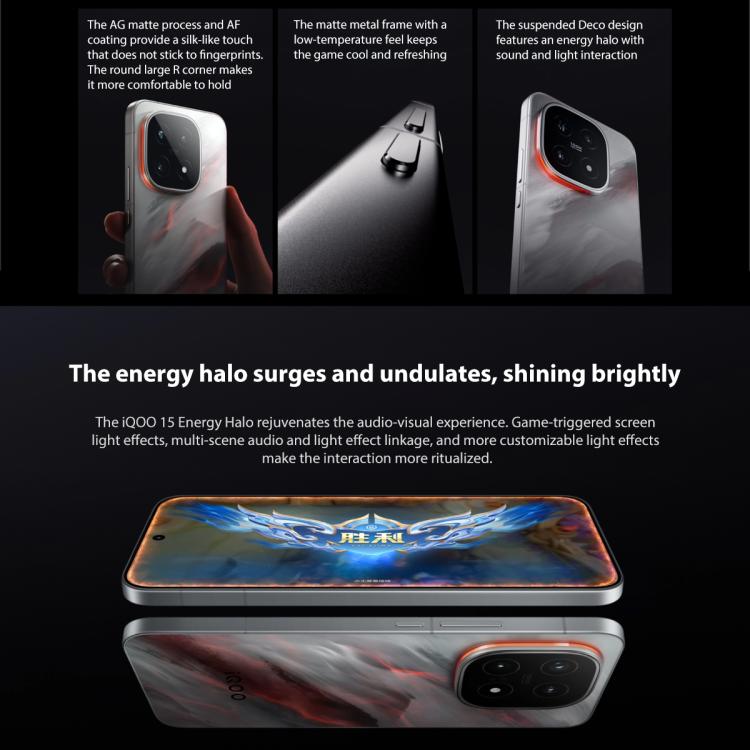 vivo iQOO 15, 12GB+512GB, 6.85 นิ้ว Android 16 OriginOS 6 Snapdragon 8 Elite Gen 5 Octa Core, OTG, NFC, เครือข่าย: 5G, รองรับ Google Play, 12GB+512GB