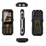 กันน้ำ กันกระแทก กันฝุ่น แบตเตอรี่ 16800mAh หน้าจอ 2.4 นิ้ว ปุ่ม 21 ปุ่ม บลูทูธ ไฟฉาย LED วิทยุ FM SOS รองรับซิมคู่ เครือข่าย 2G รุ่น Q8 2G