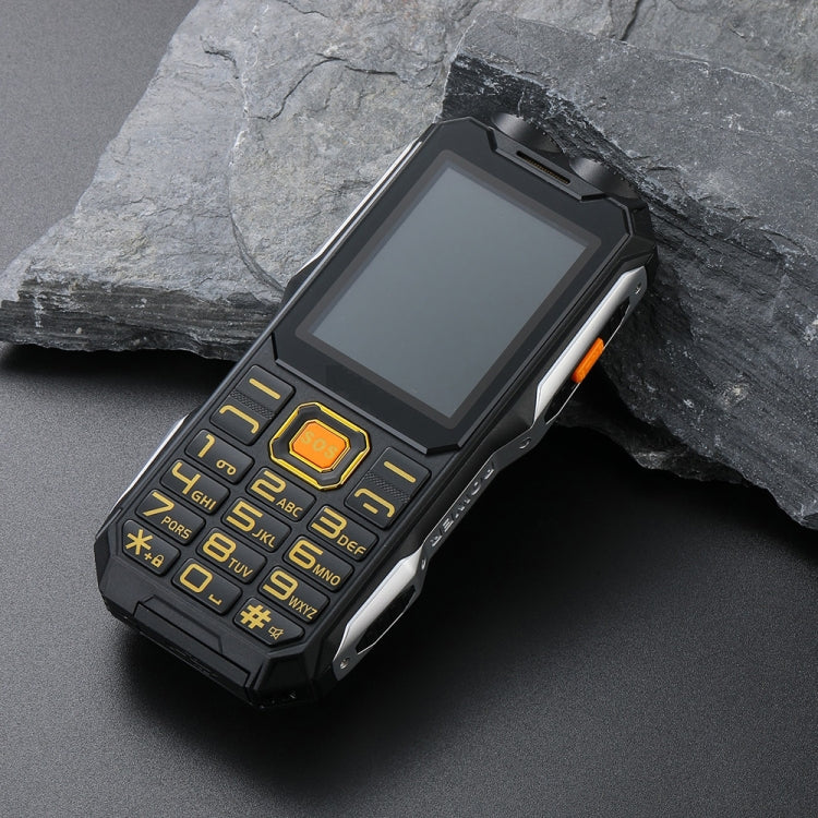 กันน้ำ กันกระแทก กันฝุ่น แบตเตอรี่ 16800mAh หน้าจอ 2.4 นิ้ว ปุ่ม 21 ปุ่ม บลูทูธ ไฟฉาย LED วิทยุ FM SOS รองรับซิมคู่ เครือข่าย 2G รุ่น Q8 2G
