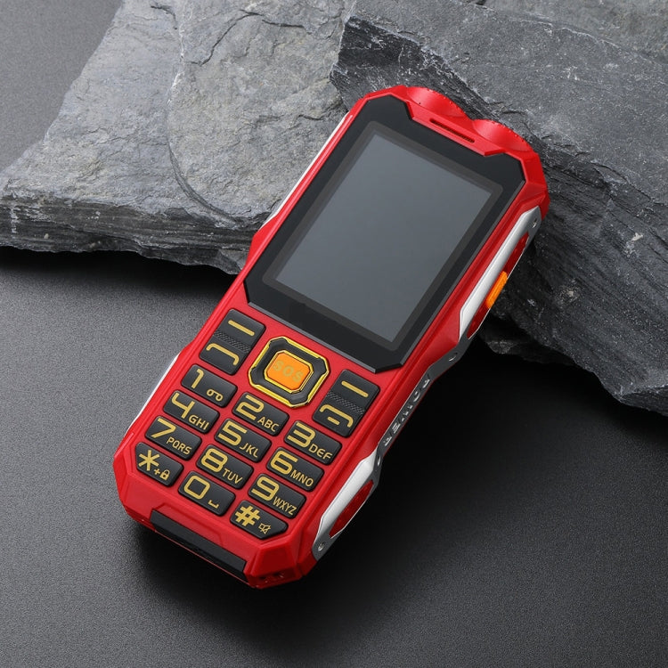 กันน้ำ กันกระแทก กันฝุ่น แบตเตอรี่ 16800mAh หน้าจอ 2.4 นิ้ว ปุ่ม 21 ปุ่ม บลูทูธ ไฟฉาย LED วิทยุ FM SOS รองรับซิมคู่ เครือข่าย 2G รุ่น Q8 2G