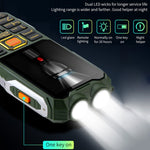 กันน้ำ กันกระแทก กันฝุ่น แบตเตอรี่ 16800mAh หน้าจอ 2.4 นิ้ว ปุ่ม 21 ปุ่ม บลูทูธ ไฟฉาย LED วิทยุ FM SOS รองรับซิมคู่ เครือข่าย 2G รุ่น Q8 2G