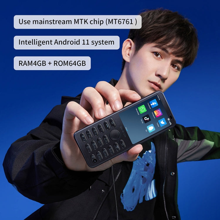 โทรศัพท์ Android 11 ขนาด 2.8 นิ้ว MTK6761 Quad-core สูงสุด 2.0GHz, ปุ่ม 21 ปุ่ม, เครือข่าย: 4G, 3GB+32GB