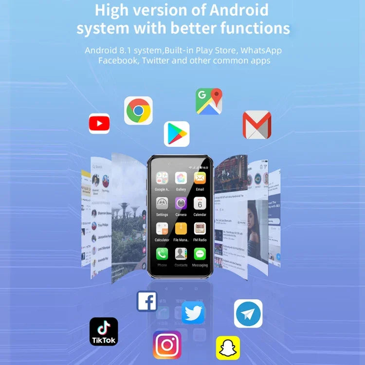โทรศัพท์ Android 8.1 ขนาด 3.0 นิ้ว MTK6580 Quad Core 1.3GHz, เครือข่าย: 3G, ซิมคู่, เวอร์ชันทั่วโลกพร้อม Google Play