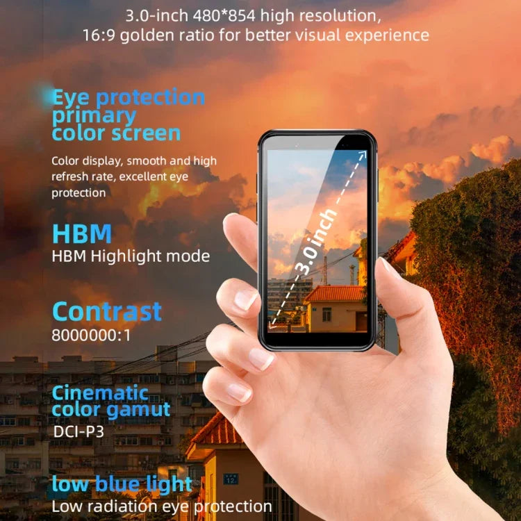 โทรศัพท์ Android 8.1 ขนาด 3.0 นิ้ว MTK6580 Quad Core 1.3GHz, เครือข่าย: 3G, ซิมคู่, เวอร์ชันทั่วโลกพร้อม Google Play