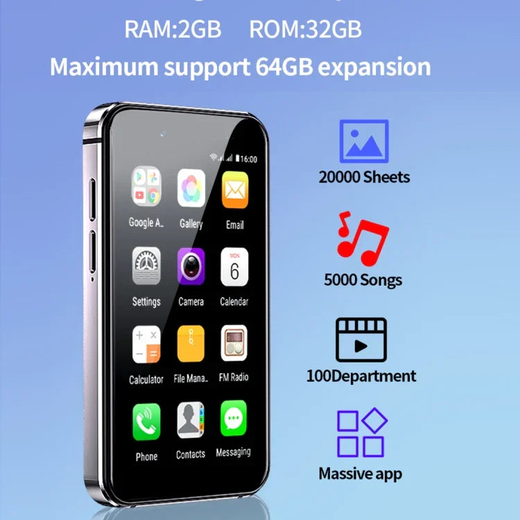 โทรศัพท์ Android 8.1 ขนาด 3.0 นิ้ว MTK6580 Quad Core 1.3GHz, เครือข่าย: 3G, ซิมคู่, เวอร์ชันทั่วโลกพร้อม Google Play