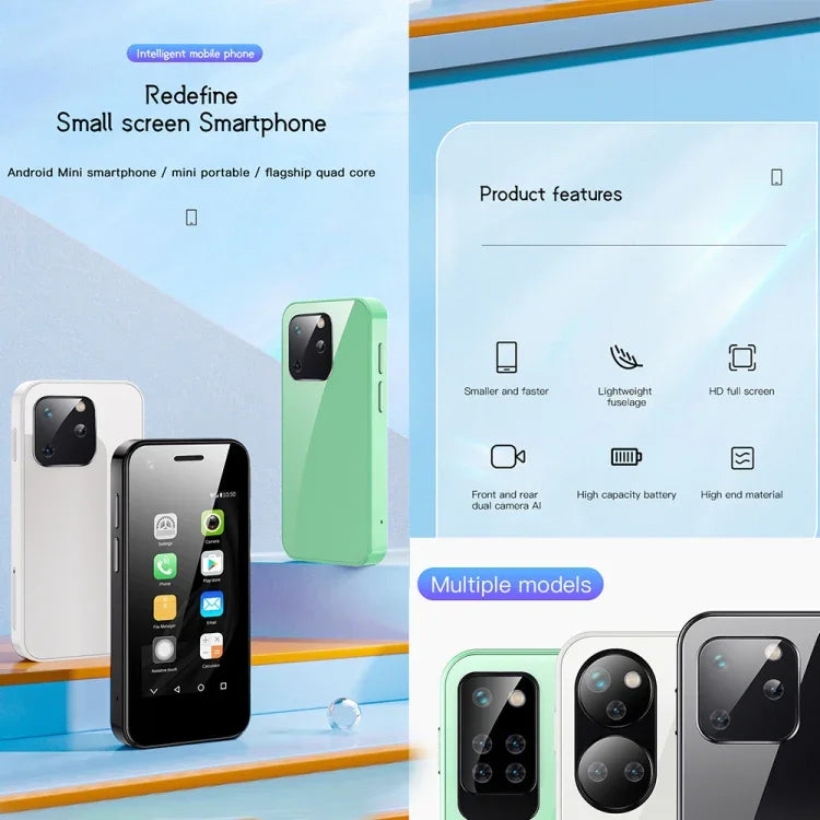 โทรศัพท์ขนาด 2.5 นิ้ว MTK6580 Quad Core สูงสุด 1.3GHz, บลูทูธ, WiFi, FM, เครือข่าย: 3G, ซิมคู่, P40