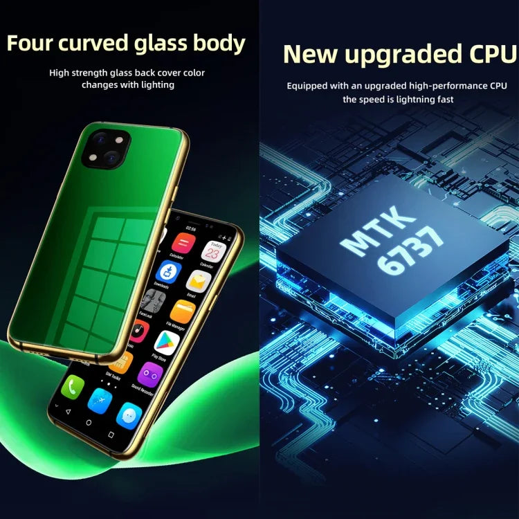 สแกนใบหน้าอินฟราเรด, โทรศัพท์ Android 6.0 ขนาด 3.46 นิ้ว MTK6737 Quad Core สูงสุด 1.1GHz, บลูทูธ, WiFi, FM, เครือข่าย: 4G, GPS, ซิมคู่, 3GB+64GB