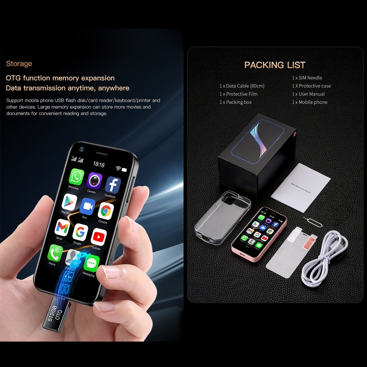 โทรศัพท์ Android 10.0 ขนาด 3.0 นิ้ว MTK6750 Octa Core, บลูทูธ, WiFi, OTG, เครือข่าย: 4G, ซิมคู่, รองรับ Google Play, 2GB+16GB