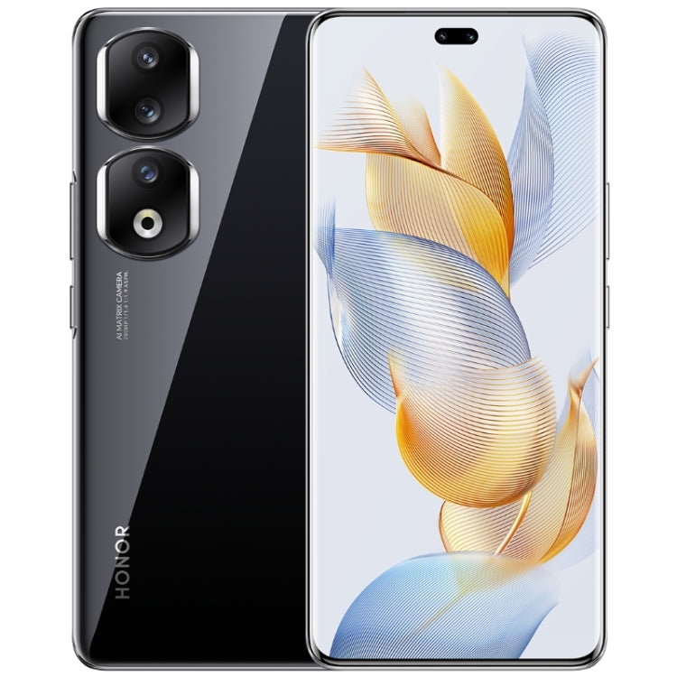 กล้องหลังสามตัว + กล้องหน้าคู่, สแกนลายนิ้วมือบนหน้าจอ, หน้าจอ 6.78 นิ้ว Magic UI 7.1 Android 13 Qualcomm Snapdragon 8+ Gen 1 Octa Core สูงสุด 3.0GHz, เครือข่าย: 5G, OTG, NFC, ไม่รองรับ Google Play, Honor 90 Pro 5G 12GB+256GB