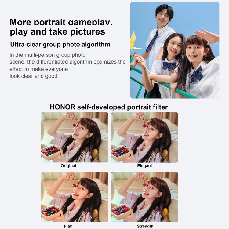 กล้องหลังสามตัว + กล้องหน้าคู่, สแกนลายนิ้วมือบนหน้าจอ, หน้าจอ 6.78 นิ้ว Magic UI 7.1 Android 13 Qualcomm Snapdragon 8+ Gen 1 Octa Core สูงสุด 3.0GHz, เครือข่าย: 5G, OTG, NFC, ไม่รองรับ Google Play, Honor 90 Pro 5G 12GB+256GB