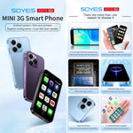 หน้าจอ 3.0 นิ้ว Android 8.1 MTK6580 Quad Core สูงสุด 1.3GHz, บลูทูธ, WiFi, GPS, เครือข่าย: 3G, ซิมคู่, SOYES XS15