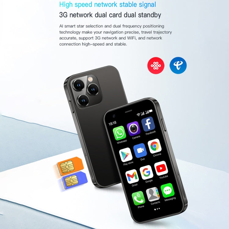 หน้าจอ 3.0 นิ้ว Android 8.1 MTK6580 Quad Core สูงสุด 1.3GHz, บลูทูธ, WiFi, GPS, เครือข่าย: 3G, ซิมคู่, SOYES XS15