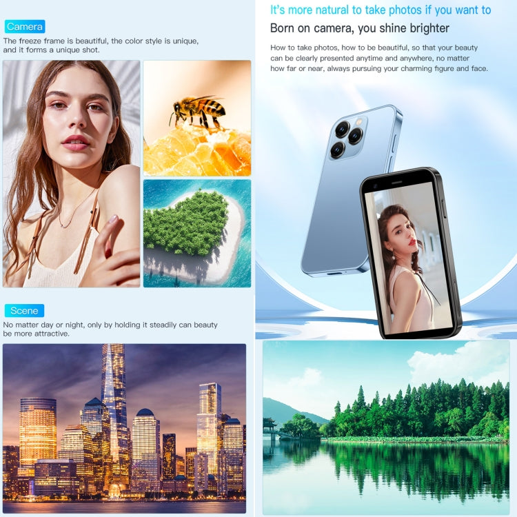 หน้าจอ 3.0 นิ้ว Android 8.1 MTK6580 Quad Core สูงสุด 1.3GHz, บลูทูธ, WiFi, GPS, เครือข่าย: 3G, ซิมคู่, SOYES XS15