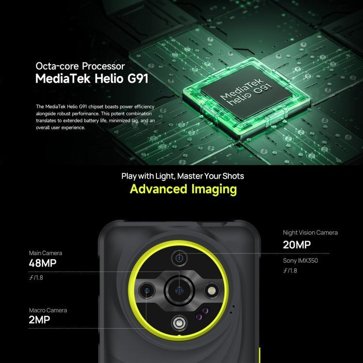 Ulefone Armor X31, 6GB+128GB, กล้องมองกลางคืน, โทรศัพท์กันกระแทก IP68/IP69K, 6.56 นิ้ว Android 14 MediaTek Helio G91 Octa Core, เครือข่าย: 4G, NFC, OTG, Armor X31