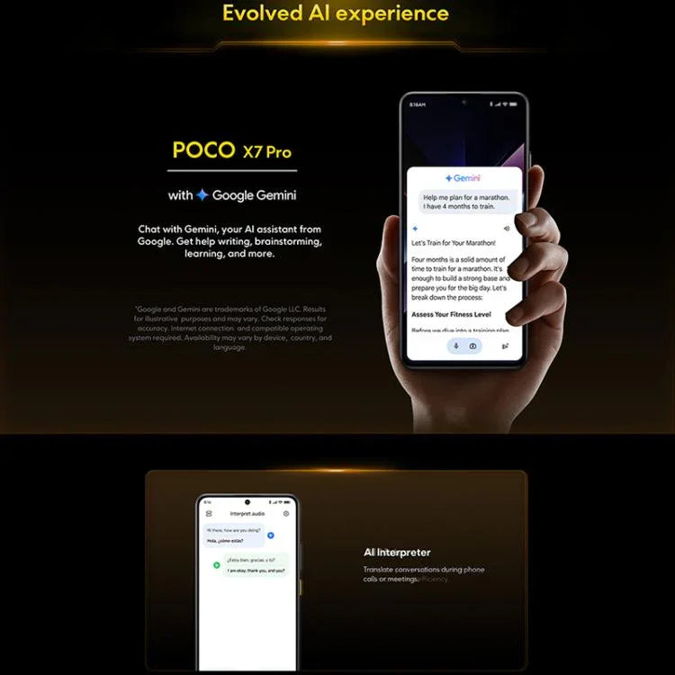 Xiaomi POCO X7 Pro 5G Global, 12GB+256GB, สแกนลายนิ้วมือบนหน้าจอ, 6.67 นิ้ว Xiaomi HyperOS 2 MediaTek Dimensity 8400-Ultra Octa Core, NFC, เครือข่าย: 5G, 12GB+256GB