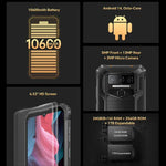 Oukitel WP23 Plus โทรศัพท์กันกระแทก, 8GB+256GB, 6.52 นิ้ว Android 14.0 Unisoc T606 Octa-core, NFC, OTG, เครือข่าย: 4G, WP23 Plus 8GB+256GB