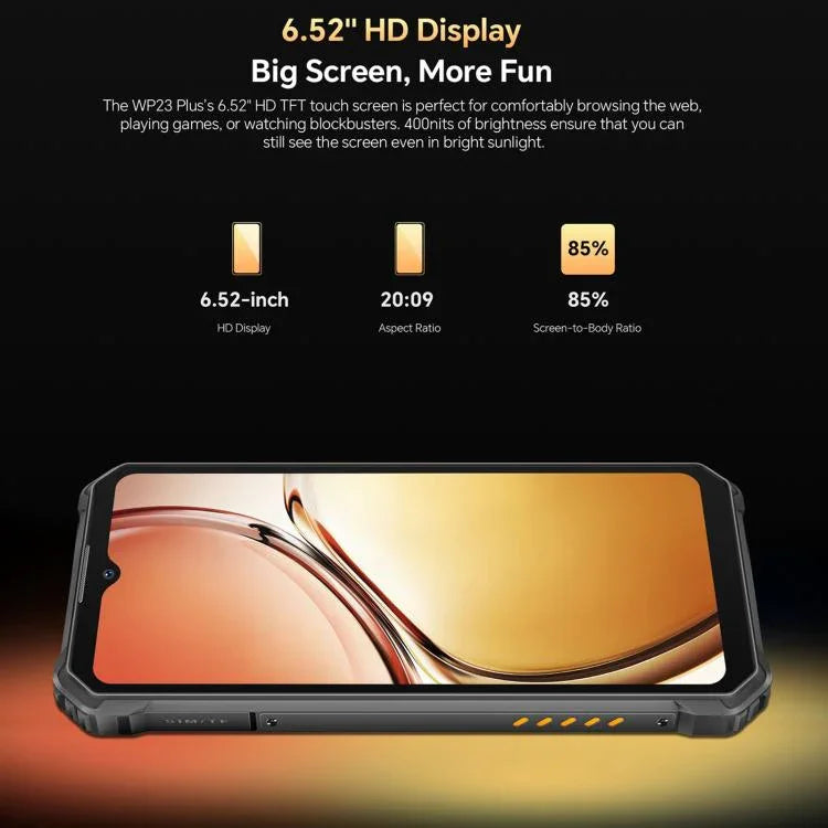 Oukitel WP23 Plus โทรศัพท์กันกระแทก, 8GB+256GB, 6.52 นิ้ว Android 14.0 Unisoc T606 Octa-core, NFC, OTG, เครือข่าย: 4G, WP23 Plus 8GB+256GB