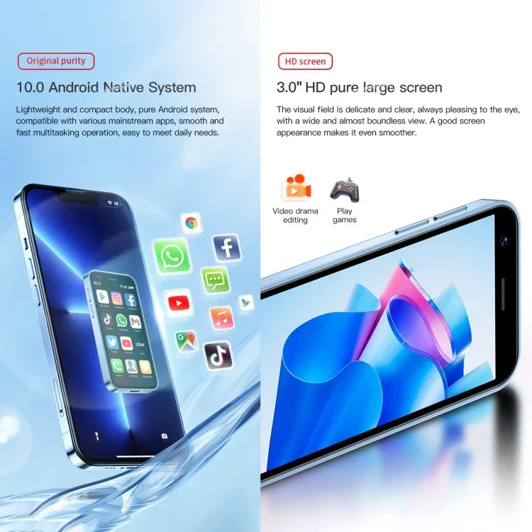 SOYES XS16, 2GB+16GB, 3.0 นิ้ว Android 10.0 MTK6737 Quad Core, บลูทูธ, WiFi, เครือข่าย: 4G, ซิมคู่, รองรับ Google Play Store, 2GB+16GB