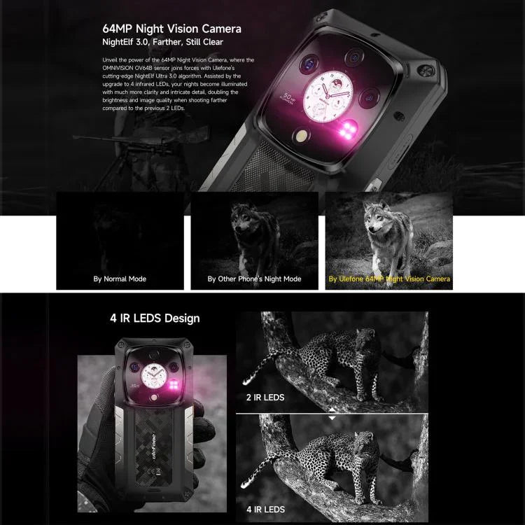 Ulefone Armor 28 Pro โทรศัพท์กันกระแทก, 16GB+512GB, มองเห็นในที่มืด, 10600mAh, 6.67 นิ้ว + 1.04 นิ้ว Android 15 MediaTek Dimensity 7300 Octa Core, เครือข่าย: 5G, NFC