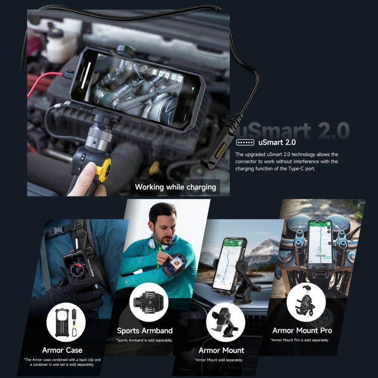 Ulefone Armor 28 Pro โทรศัพท์กันกระแทก, 16GB+512GB, มองเห็นในที่มืด, 10600mAh, 6.67 นิ้ว + 1.04 นิ้ว Android 15 MediaTek Dimensity 7300 Octa Core, เครือข่าย: 5G, NFC