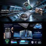 Oukitel WP200 Pro 5G โทรศัพท์กันกระแทก, 24GB+1TB, สแกนนิ้วมือบนหน้าจอ, 6.7 นิ้ว Android 15.0 MTK Dimensity 8200 Octa-Core, NFC, OTG, เครือข่าย: 5G